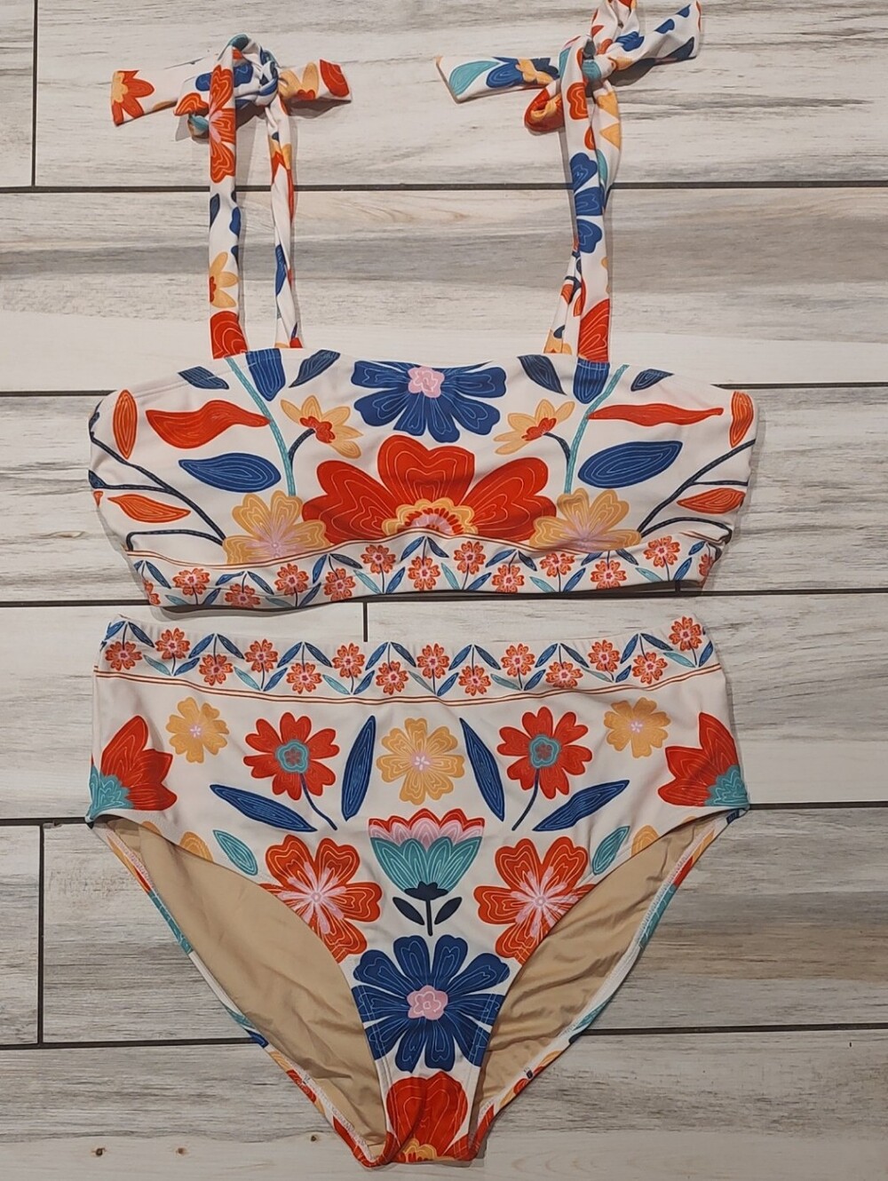 Multi Color Floral Two Piece